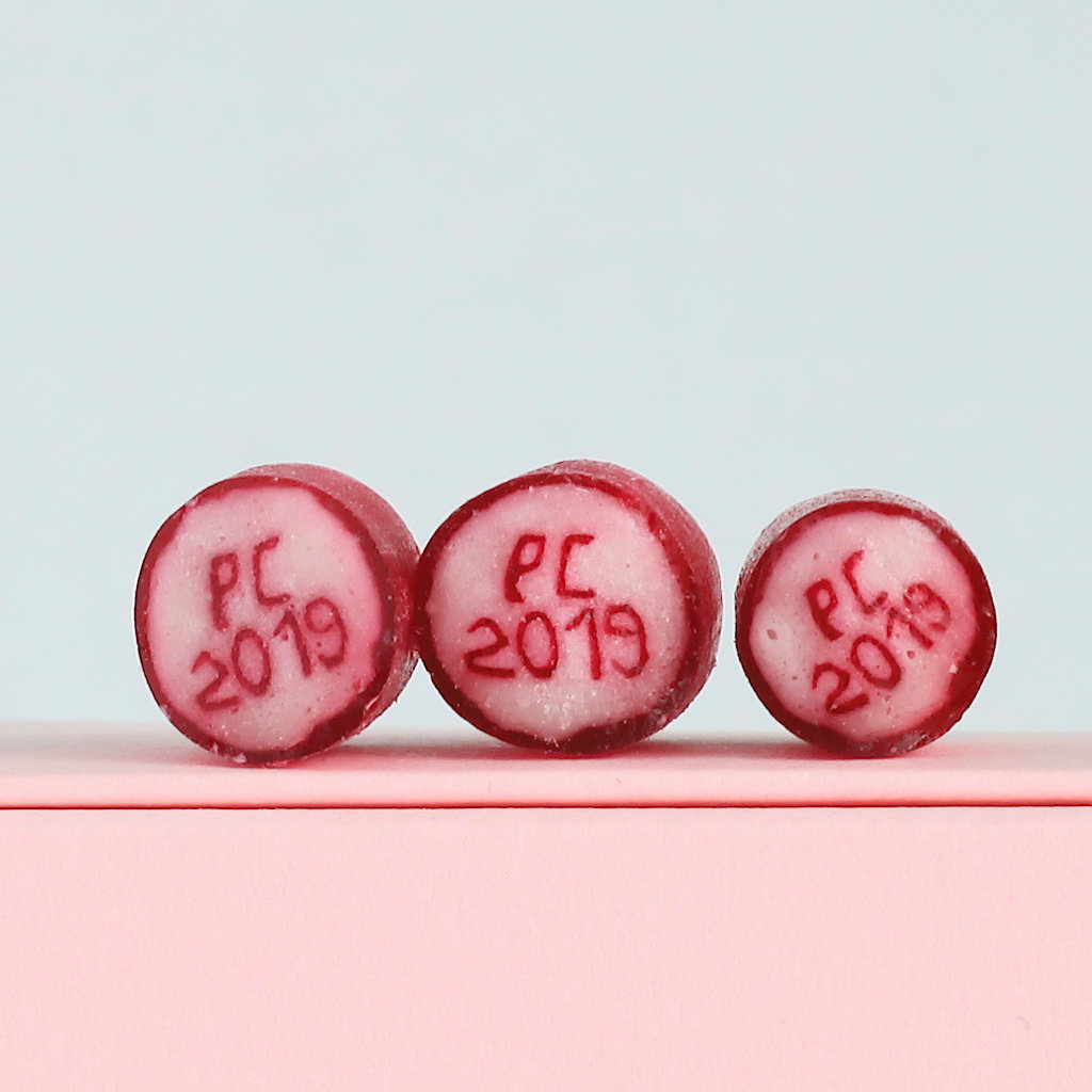 Bonbons & Süßigkeiten mit Ihrem Logo als bedrucken - Pinkcube
